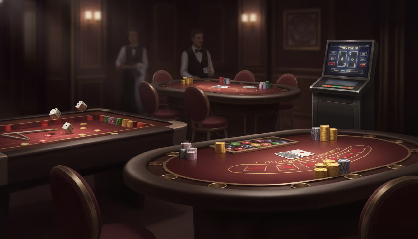 Comparison of casino games RTP: blackjack, video poker, baccarat vs slots